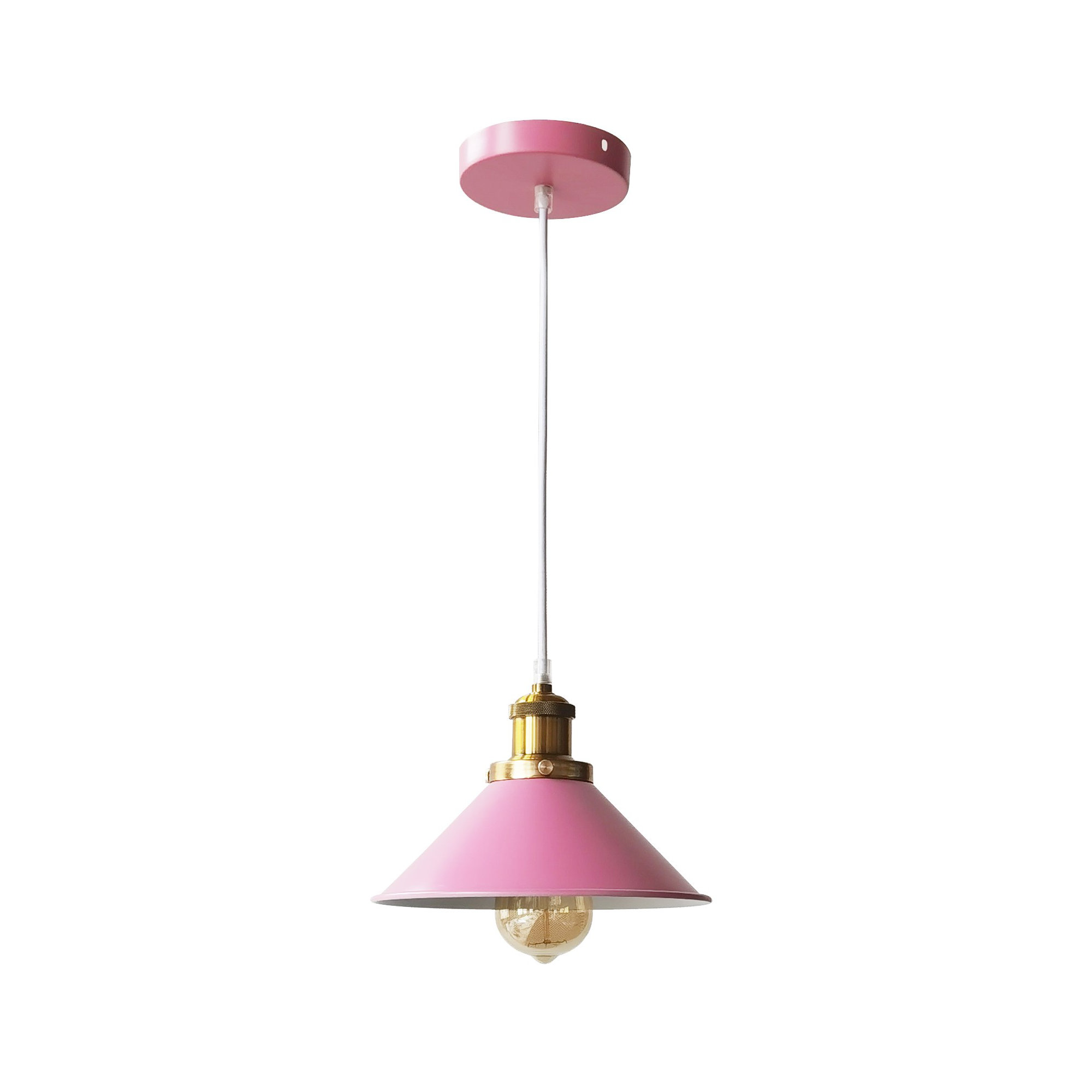 pink metal light shade